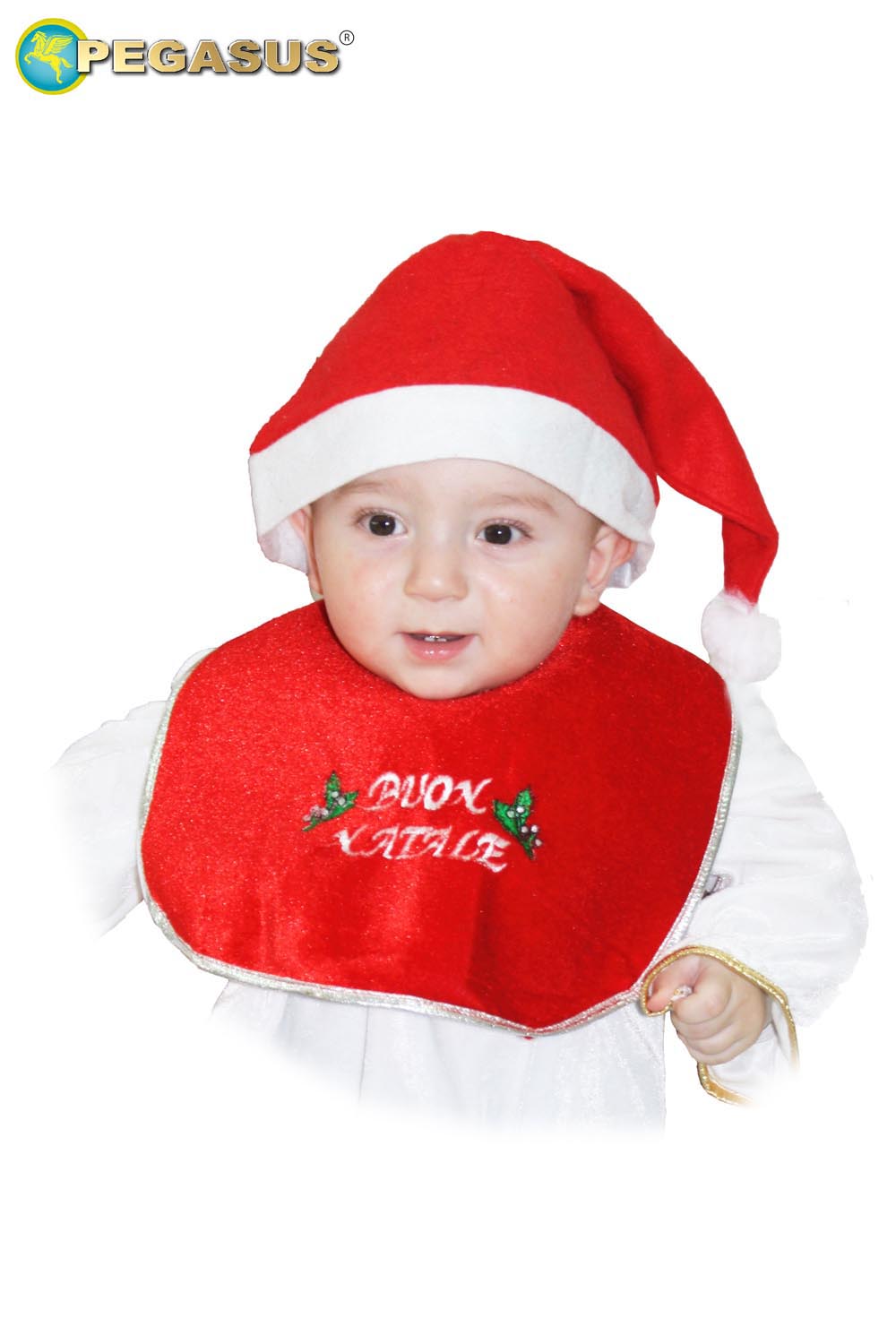 CAPPELLO BABBO NATALE CON BAVETTA